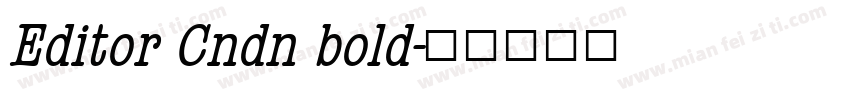 Editor Cndn bold字体转换